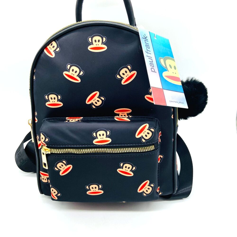 Paul Frank Mini Backpack Black 2024 Julius Monkey NEW w/ Tags NWT